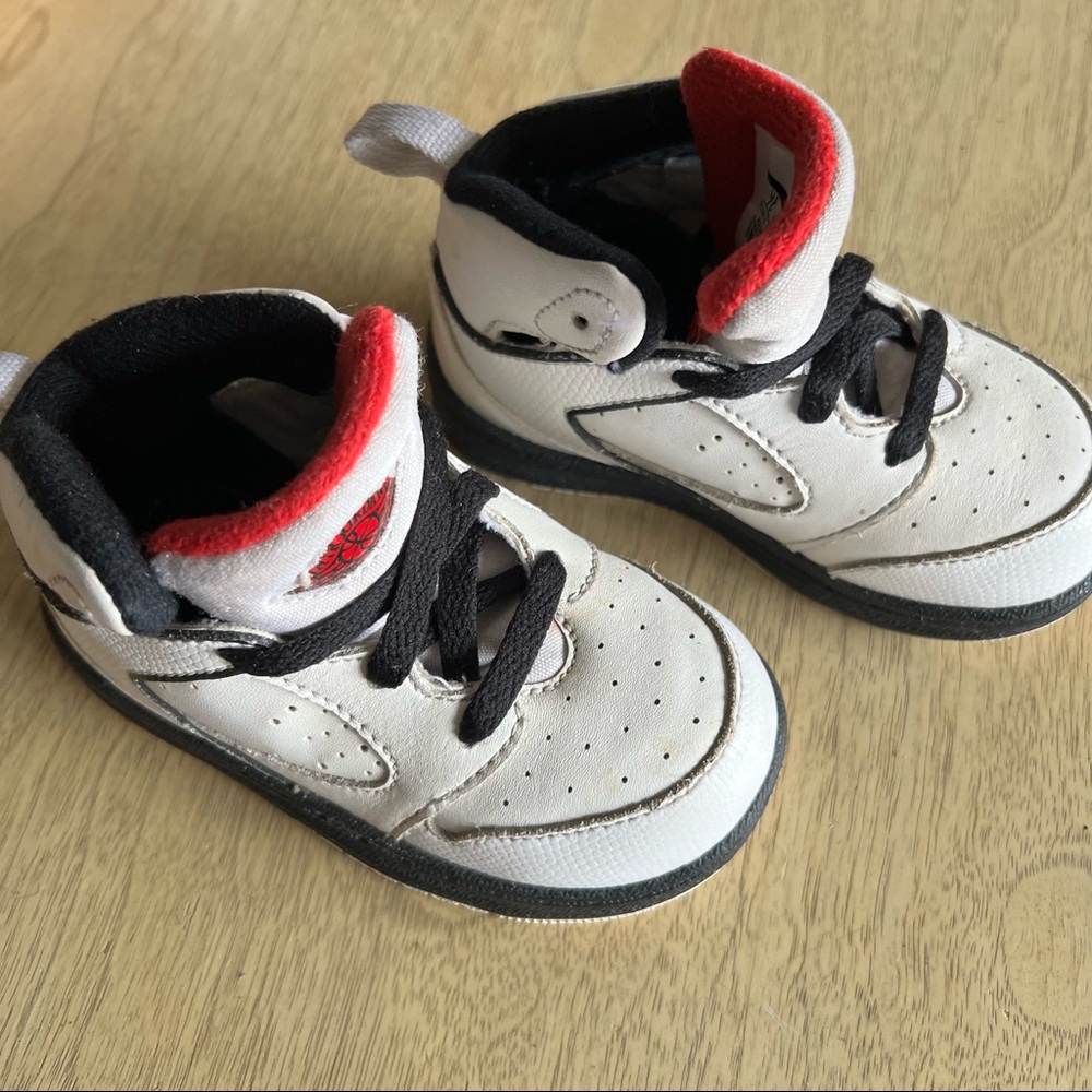 Air Jordans- Sz 7c. Wht/Blk/Red
